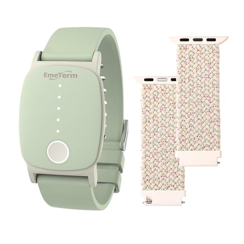 EmeTerm Explore Mint Green Anti-Nausea Wristband & Bands Compatible with Apple Watch Motion Sickness Relief Travel Bundle