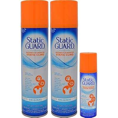 Static Guard Bonus Pack Spray 12.4 oz 2 Pack of 5.5 oz & 1 Pack of 1.4 oz