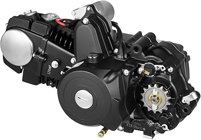 DCEHKR 125CC 4-Stroke Engine Motor, ATV GO Kart Engine Motor Replacement Kit, ElectricKick Start ATV Engine with 4-Speed Manual Transmission, Single Cylinder Complete Engine for ATVs, Go-Karts